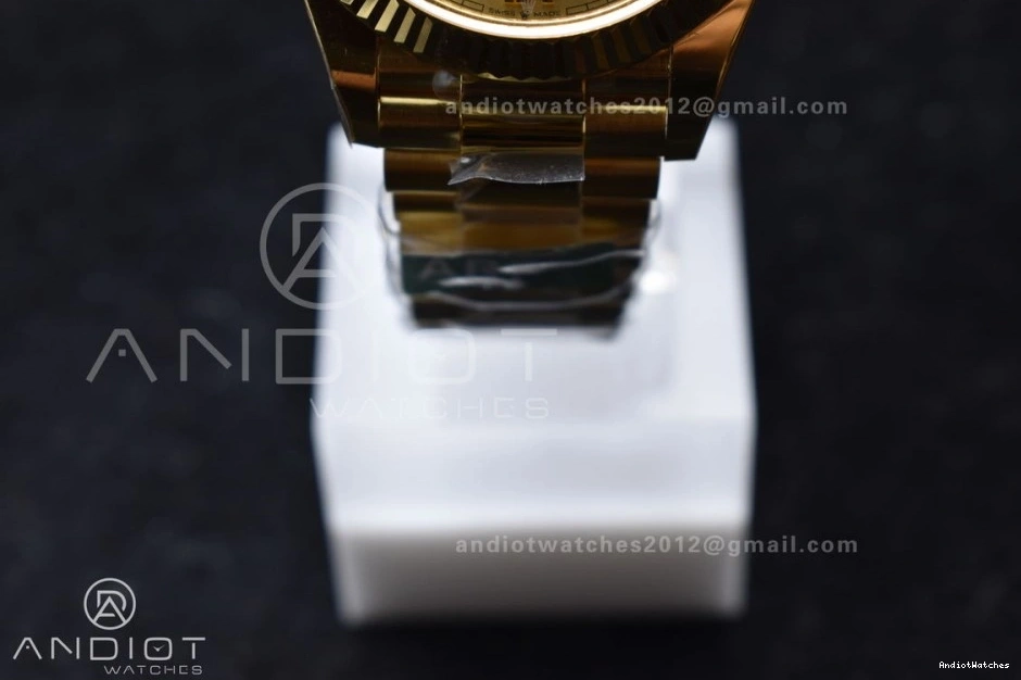YG Bracelet 658 1:1 40 Weight) Edition Gold Dial Day VR3255 Date Best ARF (Gain Stretchable President 228238 On Roman 0523